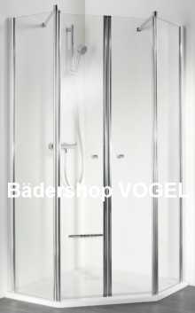 Fünfeck Duschabtrennung EXCLUSIV 100x100 Fünfeck Duschabtrennung EXCLUSIV 100x100